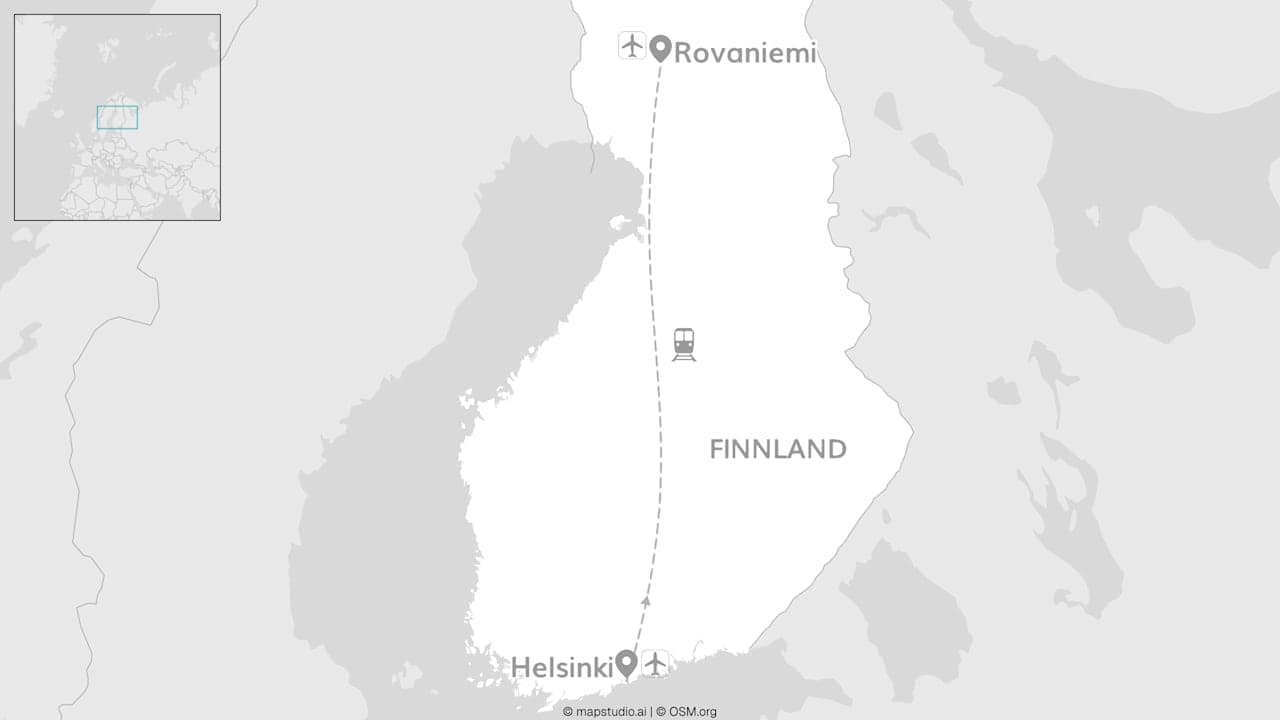 Helsinki & Lappland: Polarzug zum Wilderness Resort