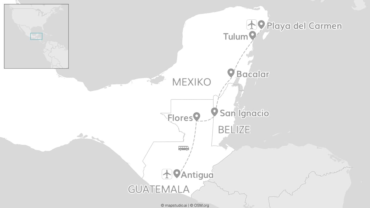 2 for 1 Mexiko: Guatemala, Belize & Riviera Maya